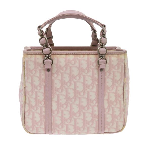 DIOR Trotter Romantic Hand Bag Pvc Leather Pink 09 Bo 09 Bo - Picture 3 of 12